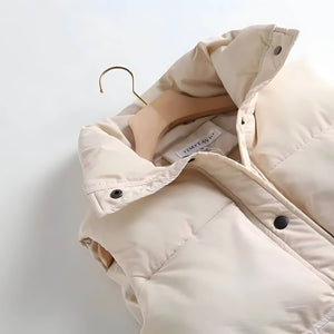 Colete Feminino Puffer Bege 4