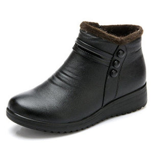 Bota de Couro Impermeável