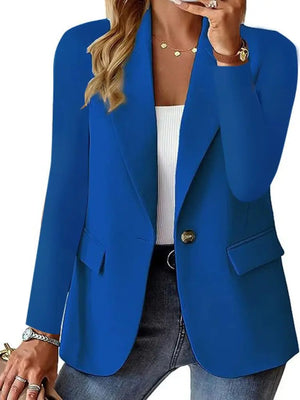 Blazer Alfaiataria Alongado Slim Azul Royal 07