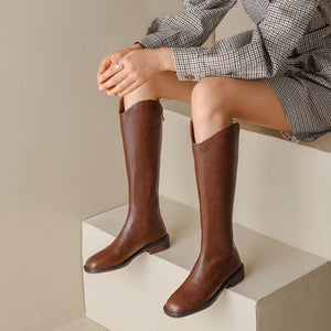 Bota Feminina Cano Longo Marrom 3