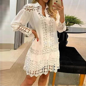 Vestido Curto Rendado