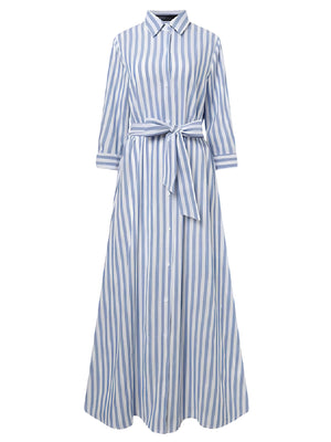 Vestido Longo Casual Azul 3