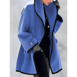 Casaco Feminino de Lã Batida Azul 4