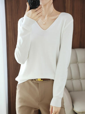 Suéter Casual Feminino Branco