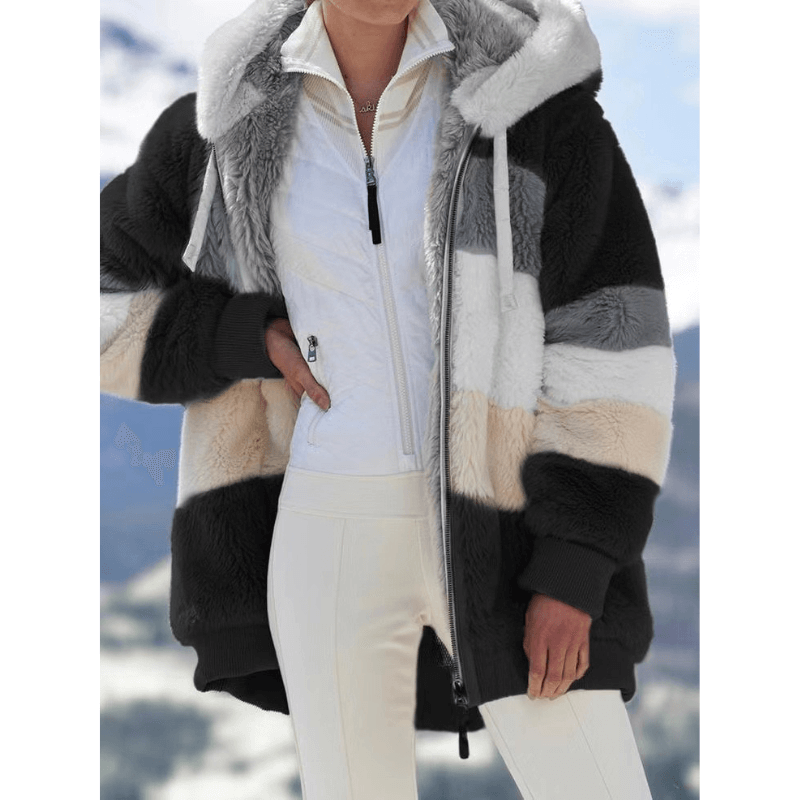 Casaco Feminino Oversized Alongado Preto 3