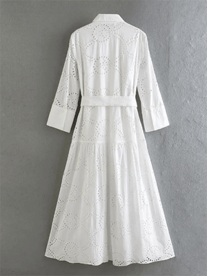 Vestido Mídi de Laise Branco 5
