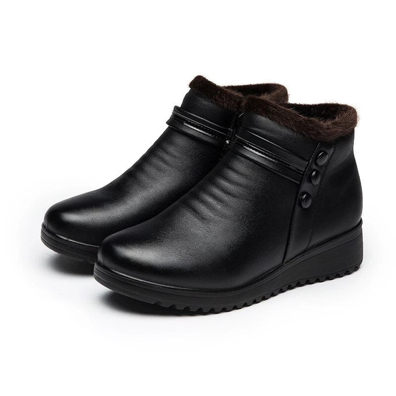 Bota de Couro Impermeável