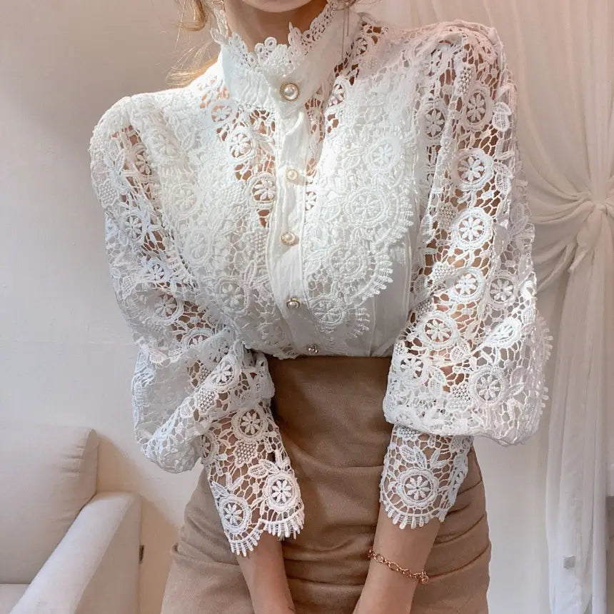 Camisa de Renda Feminina