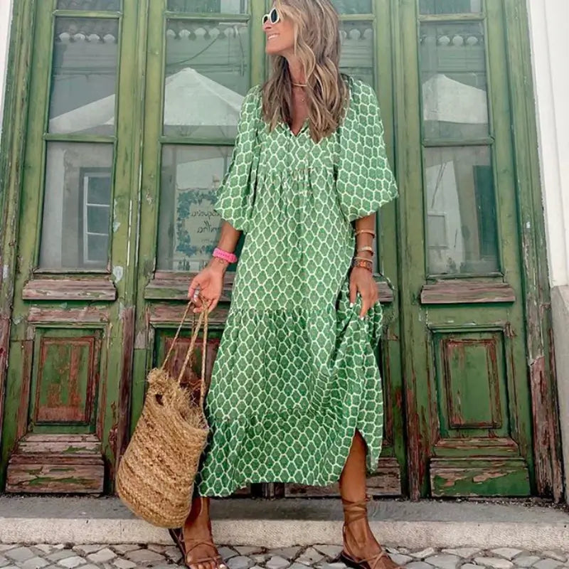 Vestido Mídi E Saia De Camadas Bolgar Verde / P 64
