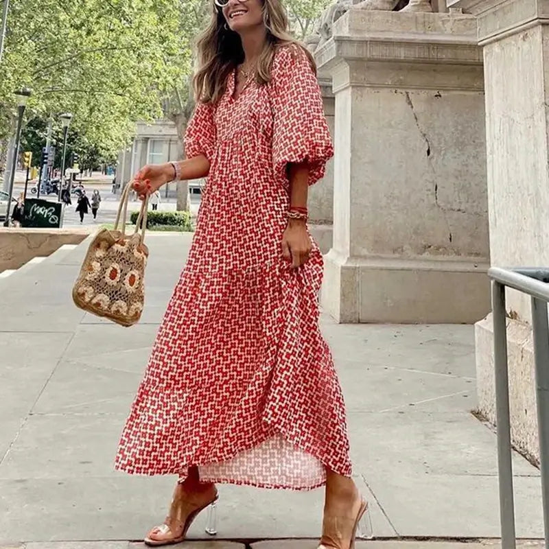 Vestido Mídi E Saia De Camadas Bolgar Vermelho / G3 64