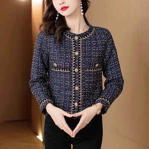 Blazer Feminino Casual Azul Marinho 3