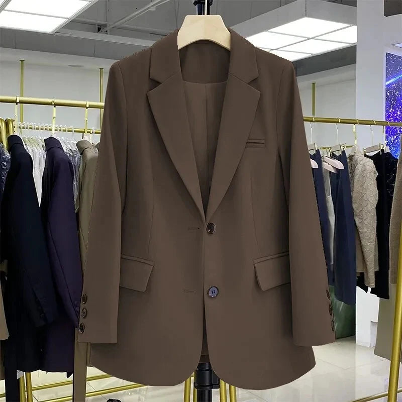 Blazer Feminino Casual Marrom 7
