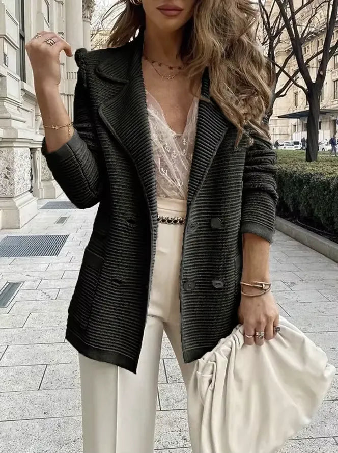 Casaco Feminino Casual Preto 3