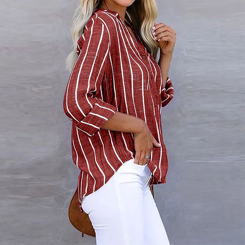 Camisa Feminina Casual Vermelho 3
