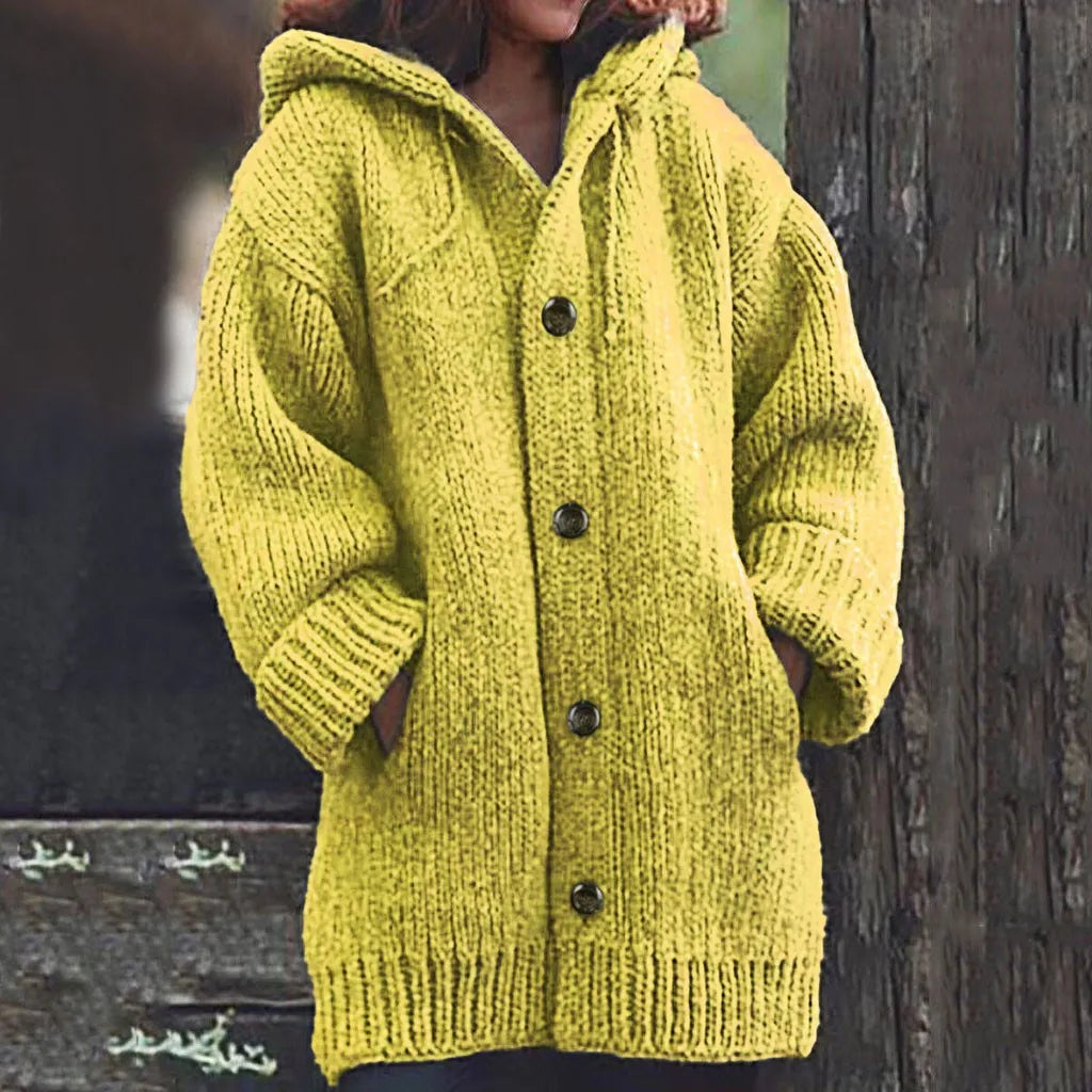 Casaco Feminino de Lã Amarelo 9