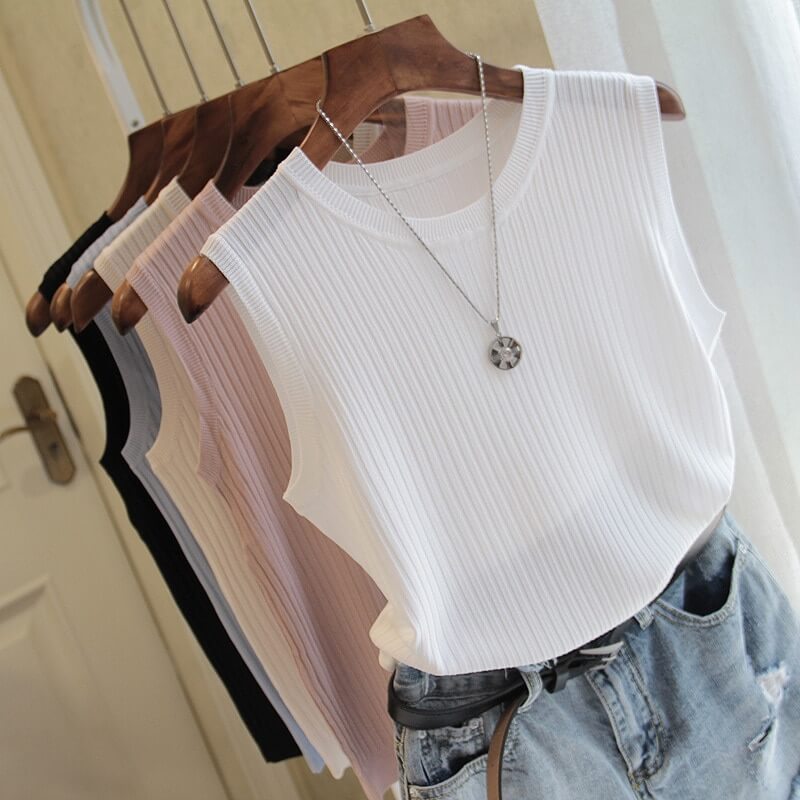 Blusa Regata de Malha Feminina