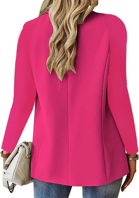 Blazer Alfaiataria Alongado Slim Rosa Pink 10