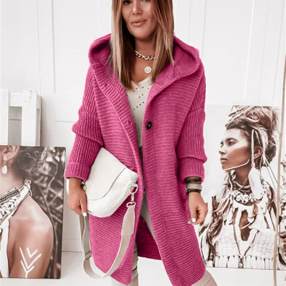 Cardigan Feminino de Lã Rosa 8