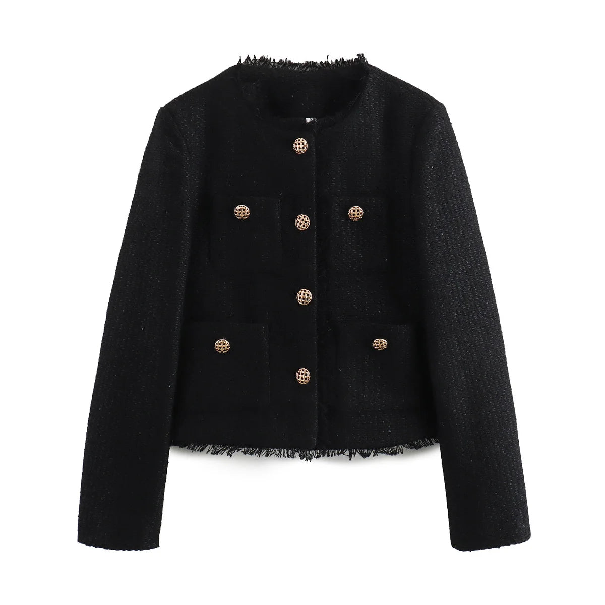 Blazer Feminino Casual Preto 4