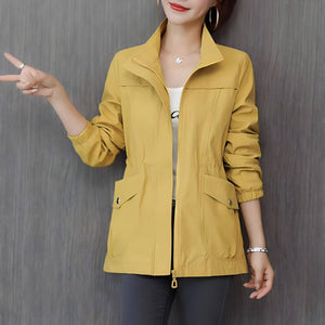 Jaqueta Feminina Casual com Regulador Amarelo 2