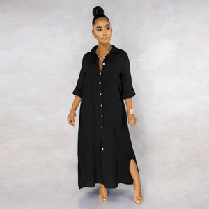 Vestido Longo de Linho Feminino