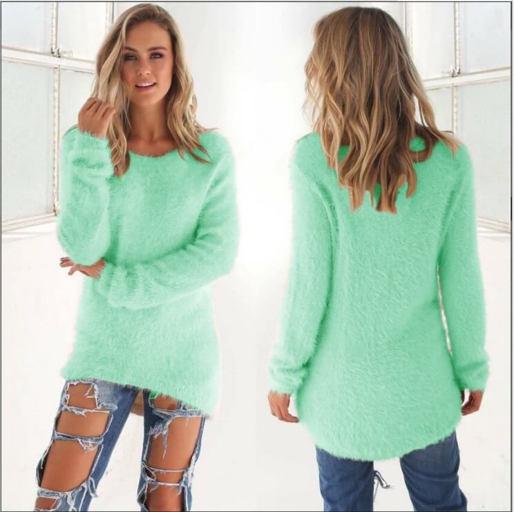 Suéter Feminino Verde Claro 9