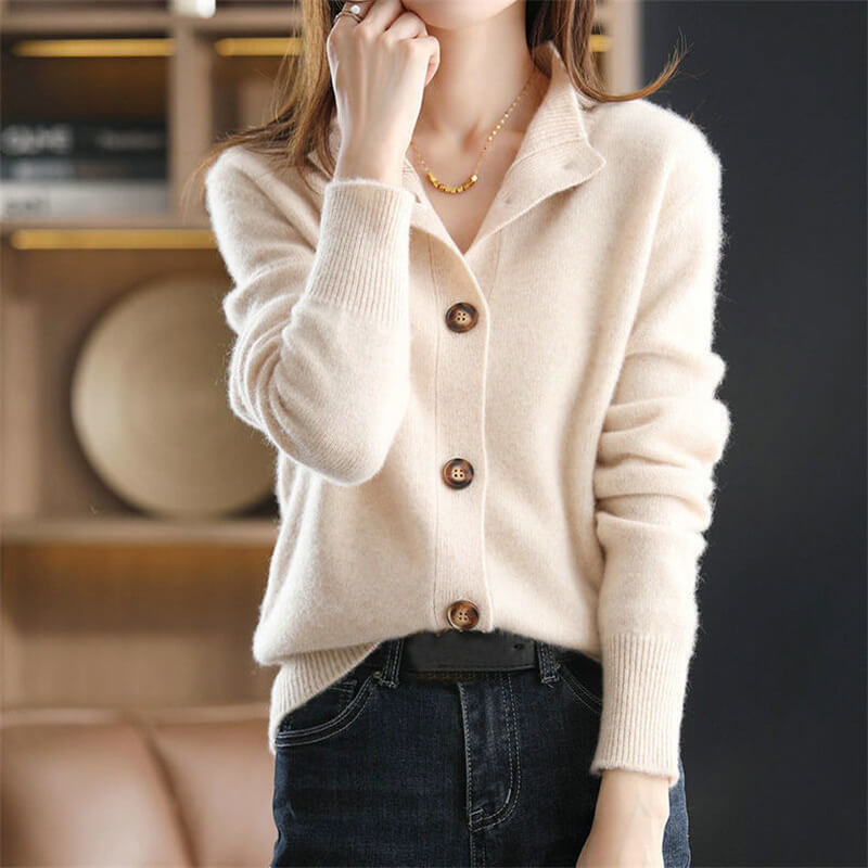 Cardigan Feminino com Botões Branco 2